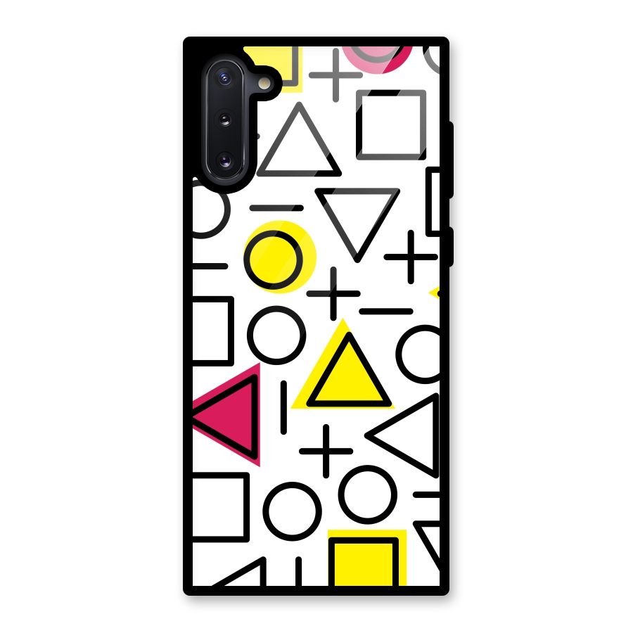Geometry Pattern Glass Back Case for Galaxy Note 10