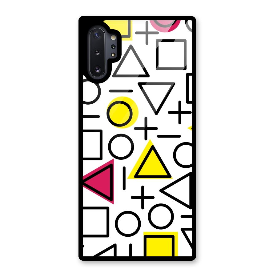 Geometry Pattern Glass Back Case for Galaxy Note 10 Plus