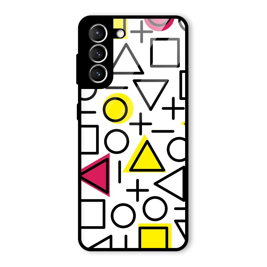 Geometry Pattern Glass Back Case for Galaxy S21 5G