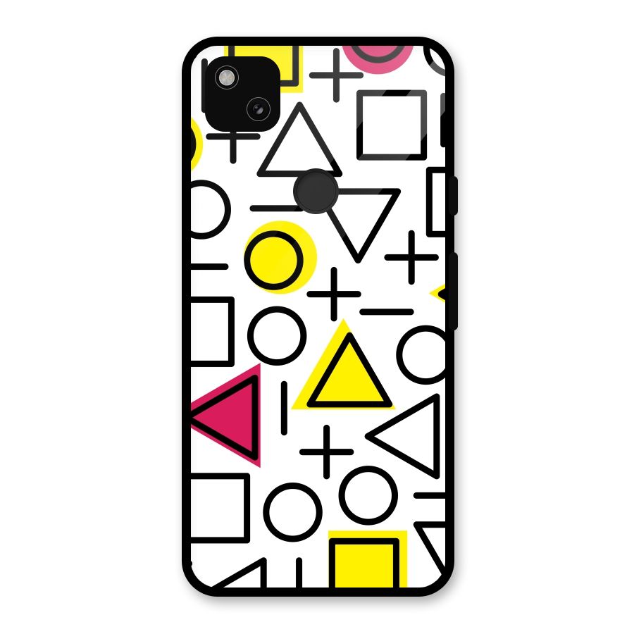 Geometry Pattern Glass Back Case for Google Pixel 4a