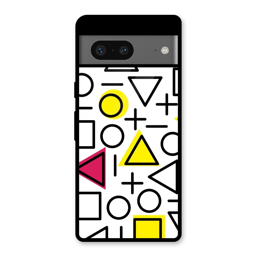 Geometry Pattern Glass Back Case for Google Pixel 7