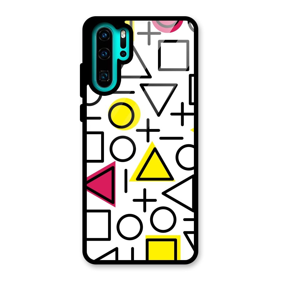 Geometry Pattern Glass Back Case for Huawei P30 Pro