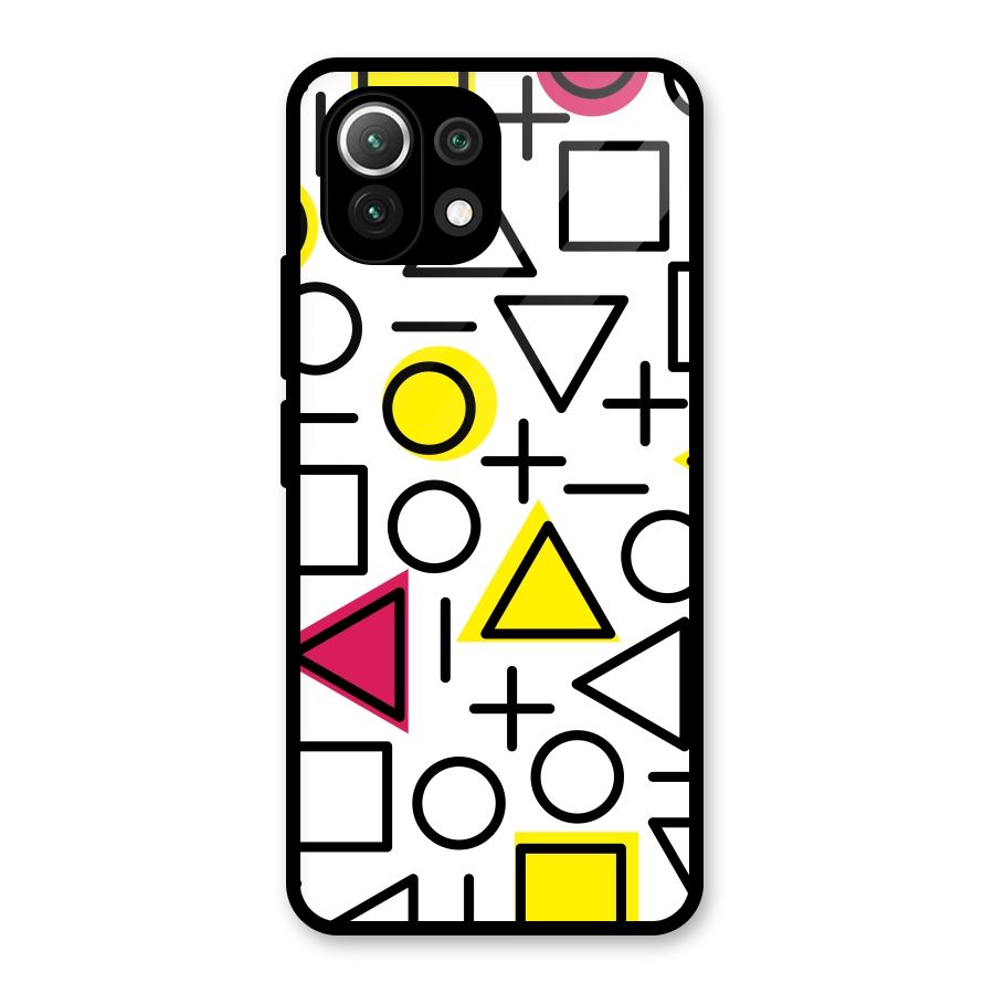 Geometry Pattern Glass Back Case for Mi 11 Lite NE 5G