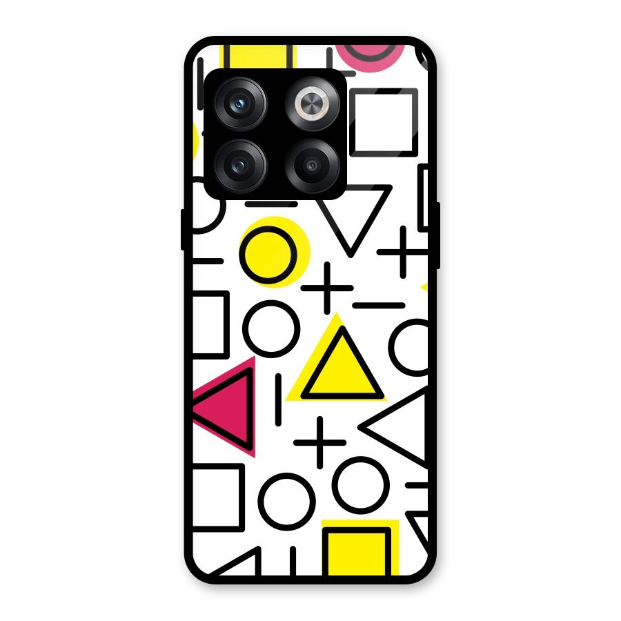 Geometry Pattern Glass Back Case for OnePlus 10T