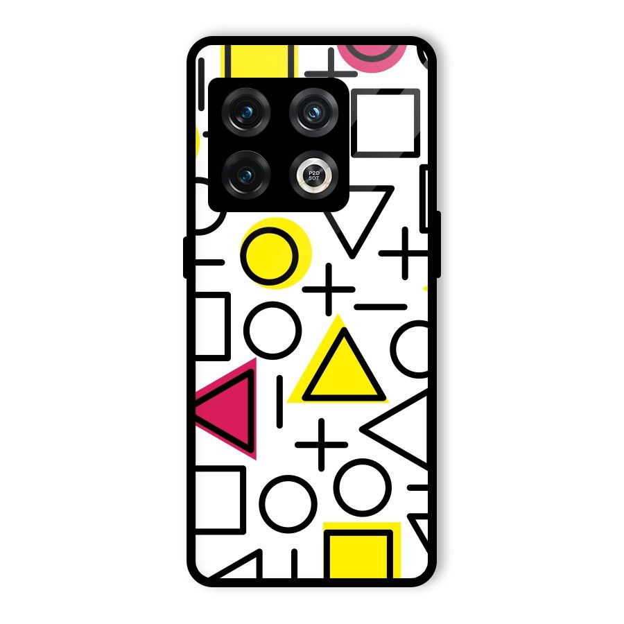 Geometry Pattern Glass Back Case for OnePlus 10 Pro 5G