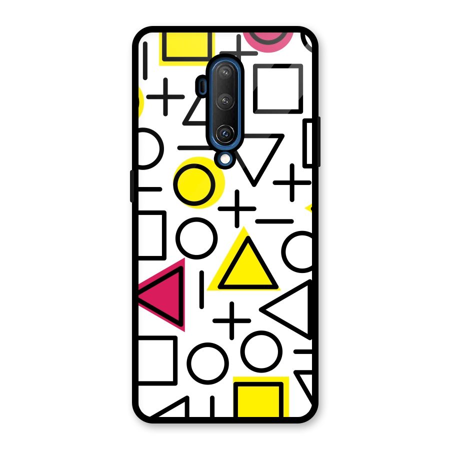 Geometry Pattern Glass Back Case for OnePlus 7T Pro