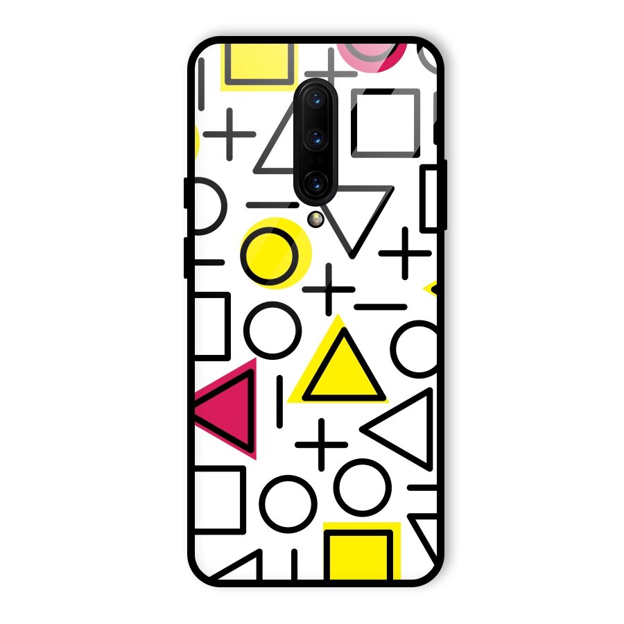 Geometry Pattern Glass Back Case for OnePlus 7 Pro