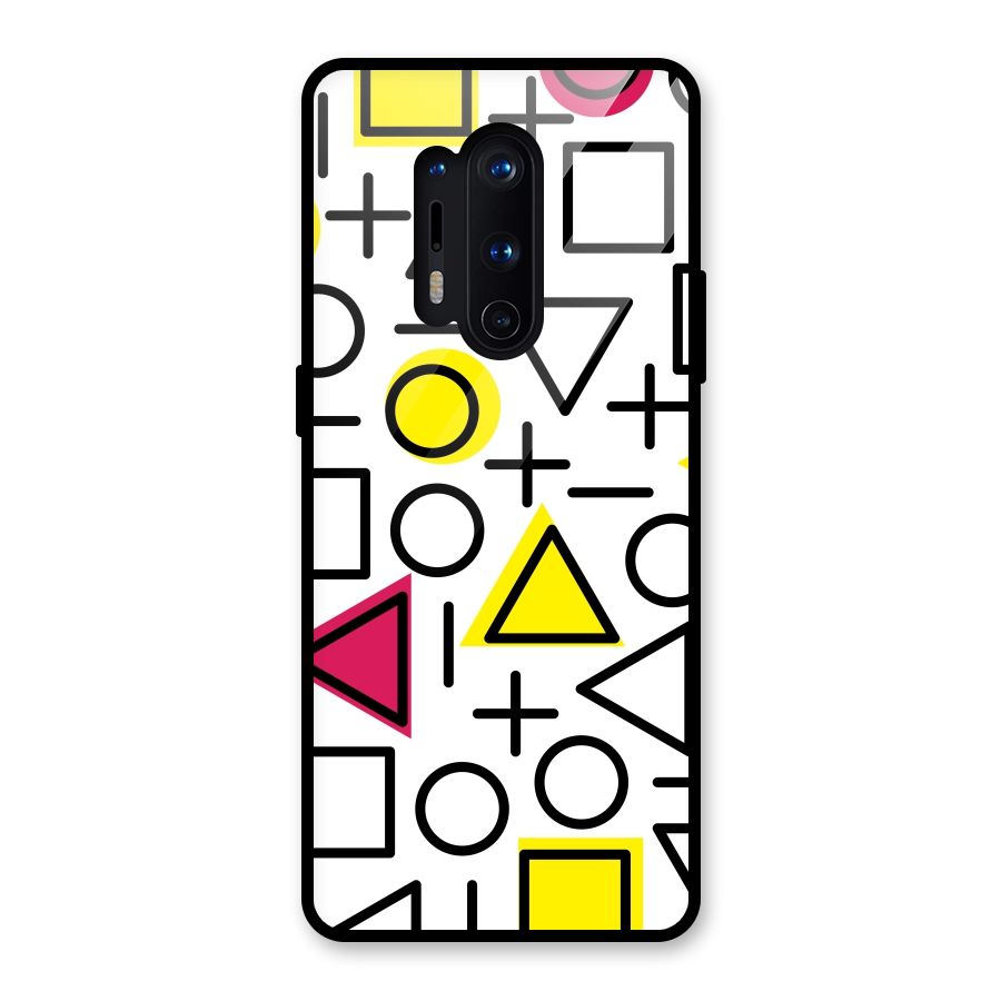 Geometry Pattern Glass Back Case for OnePlus 8 Pro