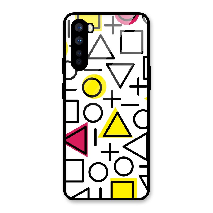 Geometry Pattern Glass Back Case for OnePlus Nord