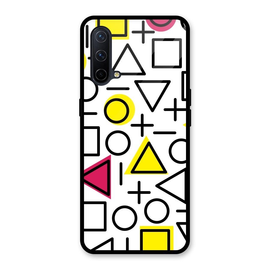 Geometry Pattern Glass Back Case for OnePlus Nord CE 5G