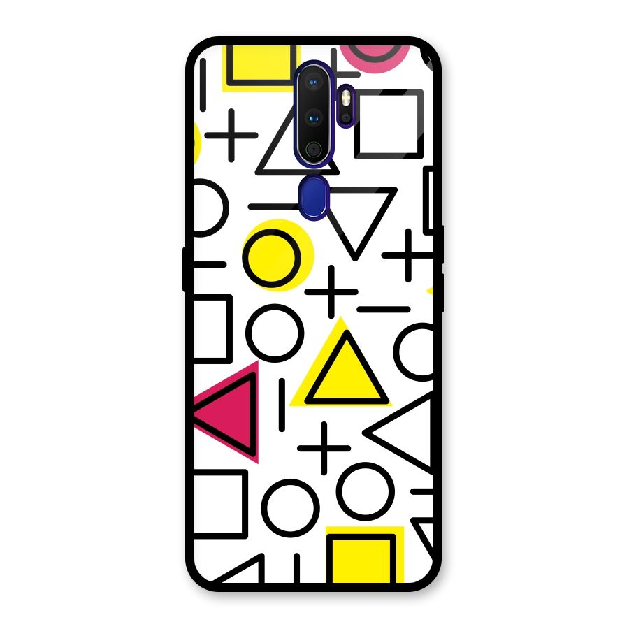 Geometry Pattern Glass Back Case for Oppo A9 (2020)