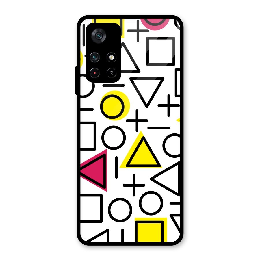 Geometry Pattern Glass Back Case for Poco M4 Pro 5G