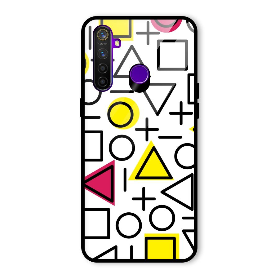 Geometry Pattern Glass Back Case for Realme 5 Pro