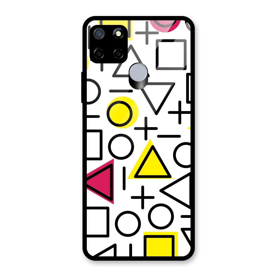 Geometry Pattern Glass Back Case for Realme C12