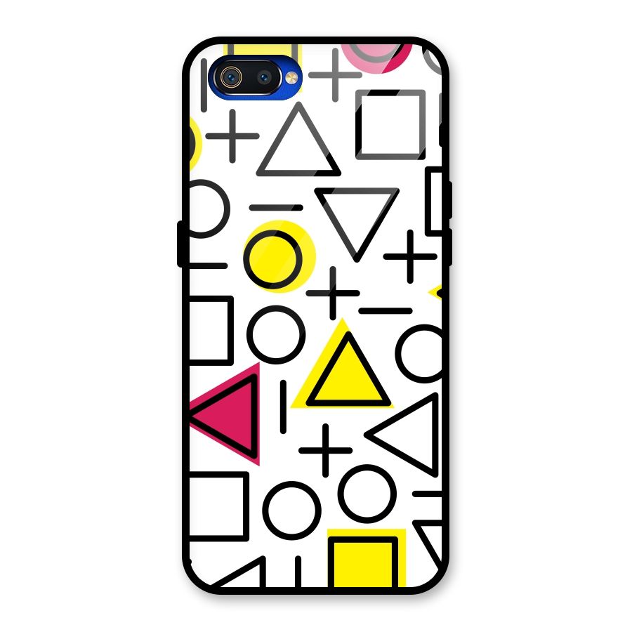 Geometry Pattern Glass Back Case for Realme C2