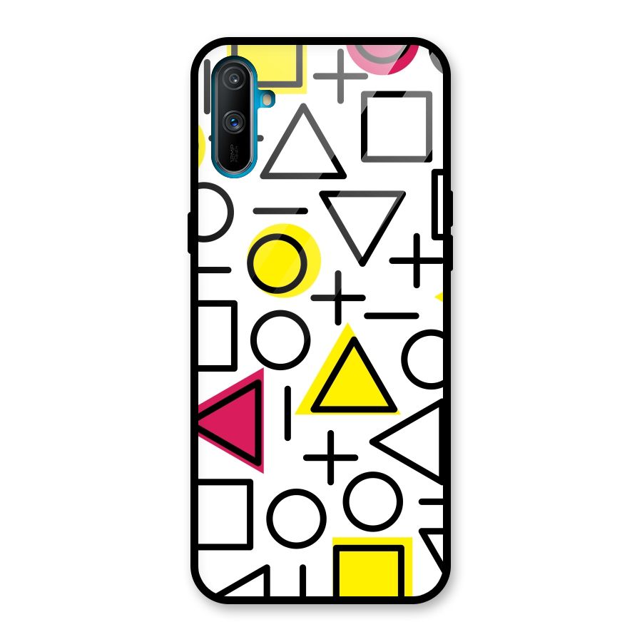 Geometry Pattern Glass Back Case for Realme C3