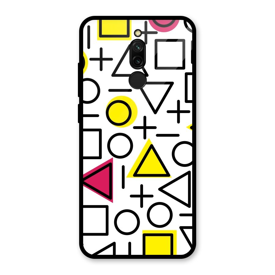 Geometry Pattern Glass Back Case for Redmi 8