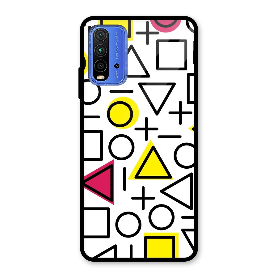 Geometry Pattern Glass Back Case for Redmi 9 Power