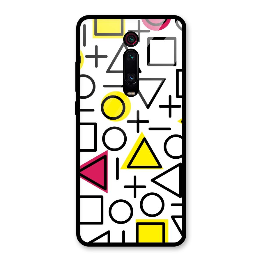 Geometry Pattern Glass Back Case for Redmi K20