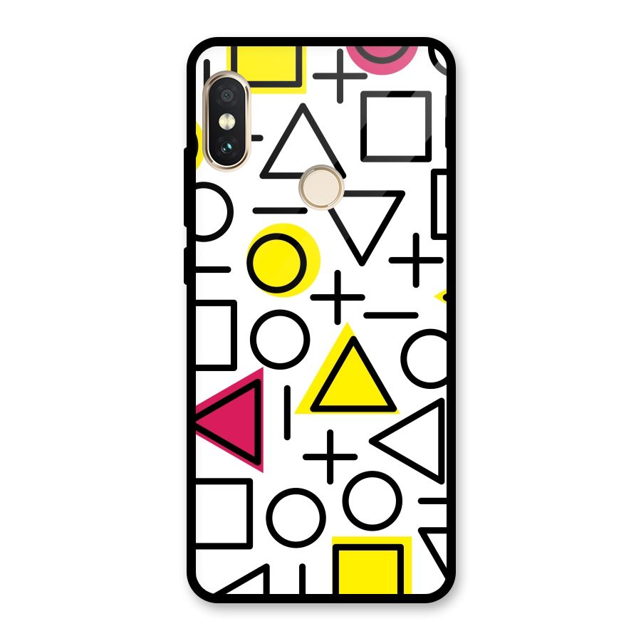 Geometry Pattern Glass Back Case for Redmi Note 5 Pro