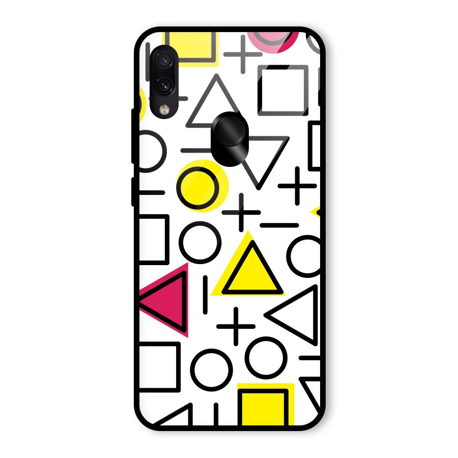 Geometry Pattern Glass Back Case for Redmi Note 7 Pro