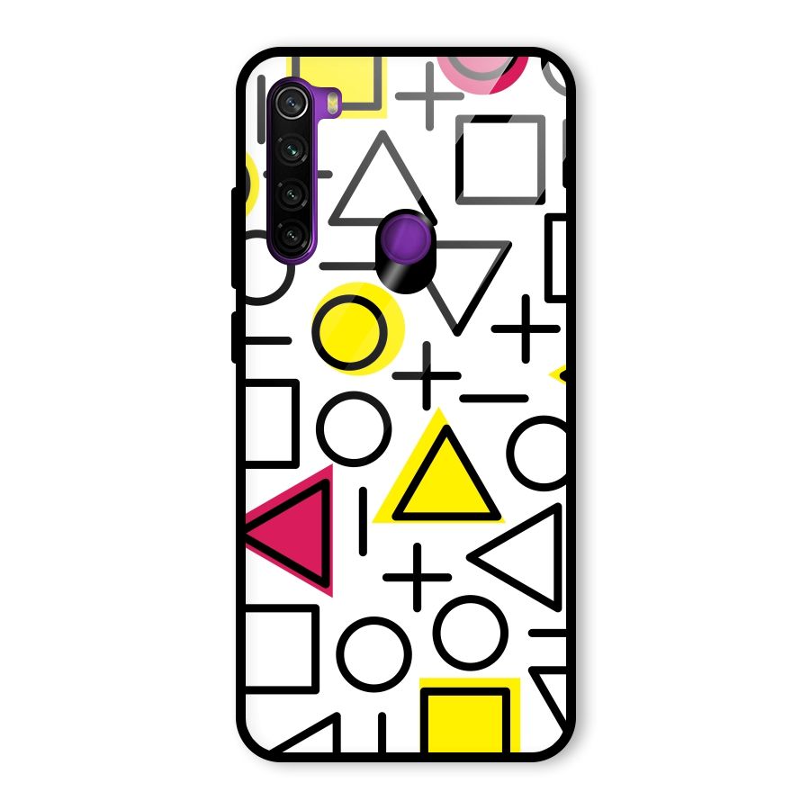 Geometry Pattern Glass Back Case for Redmi Note 8