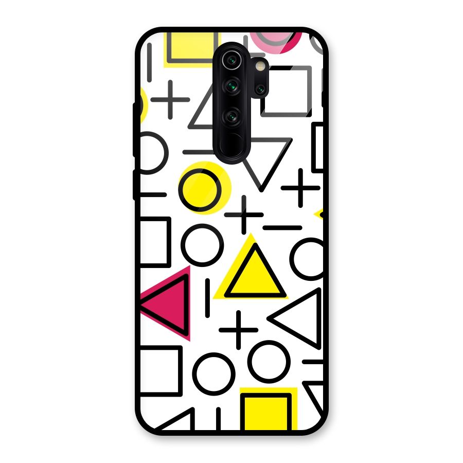 Geometry Pattern Glass Back Case for Redmi Note 8 Pro