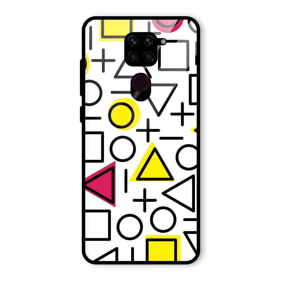 Geometry Pattern Glass Back Case for Redmi Note 9