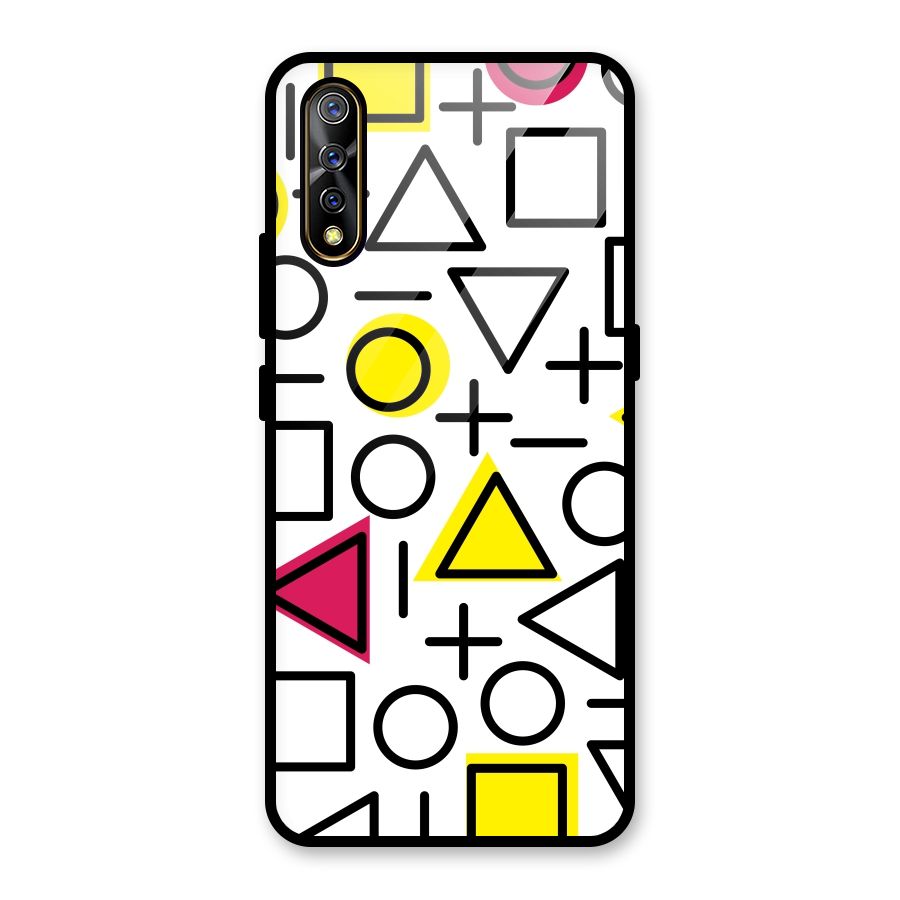 Geometry Pattern Glass Back Case for Vivo S1