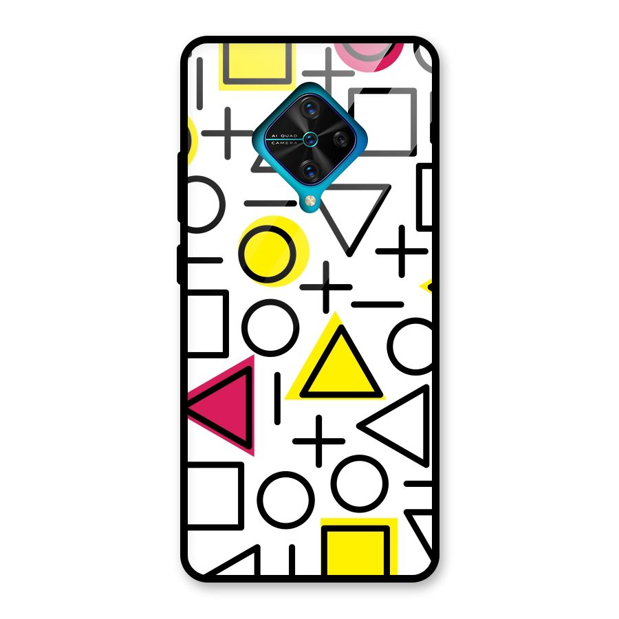 Geometry Pattern Glass Back Case for Vivo S1 Pro