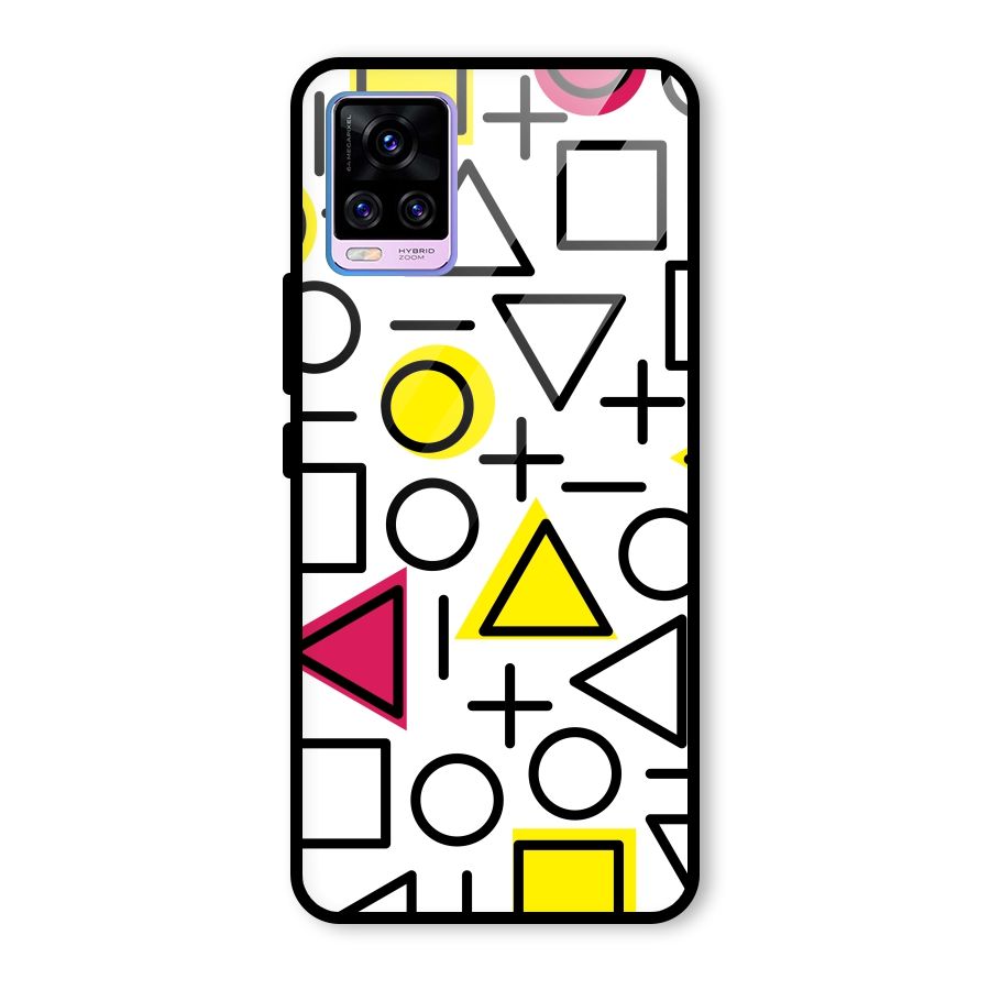 Geometry Pattern Glass Back Case for Vivo V20 Pro