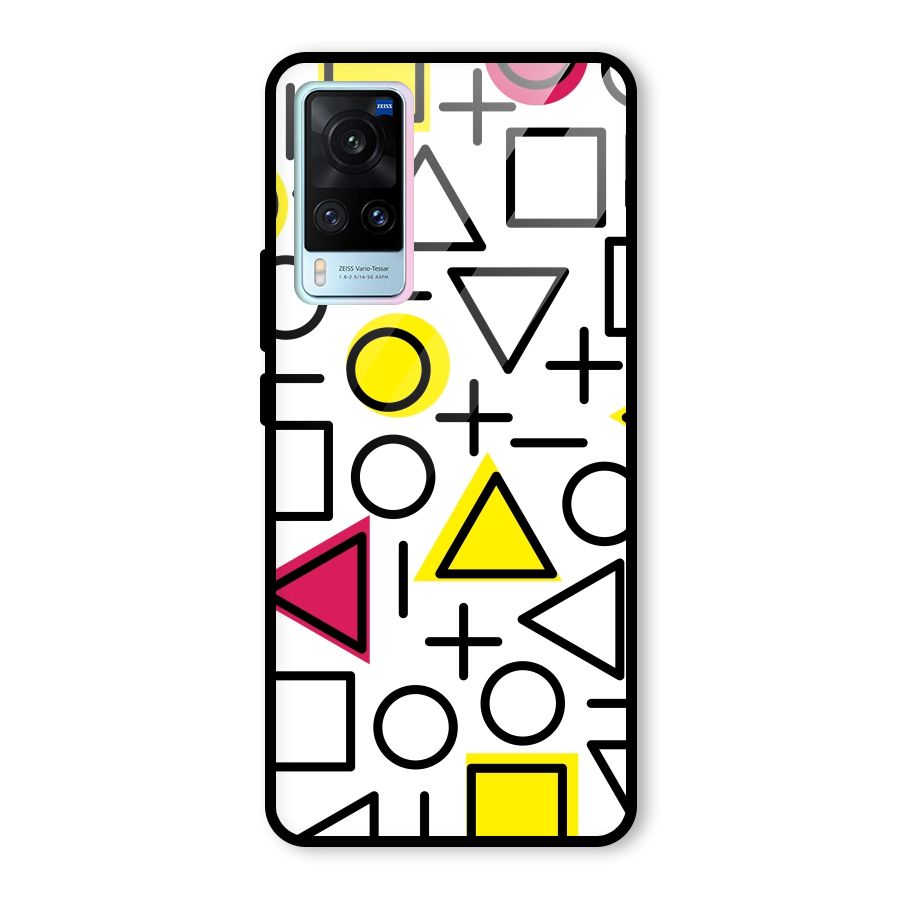 Geometry Pattern Glass Back Case for Vivo X60