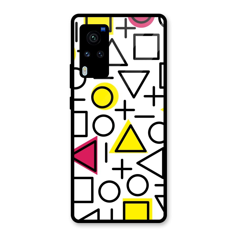 Geometry Pattern Glass Back Case for Vivo X60 Pro