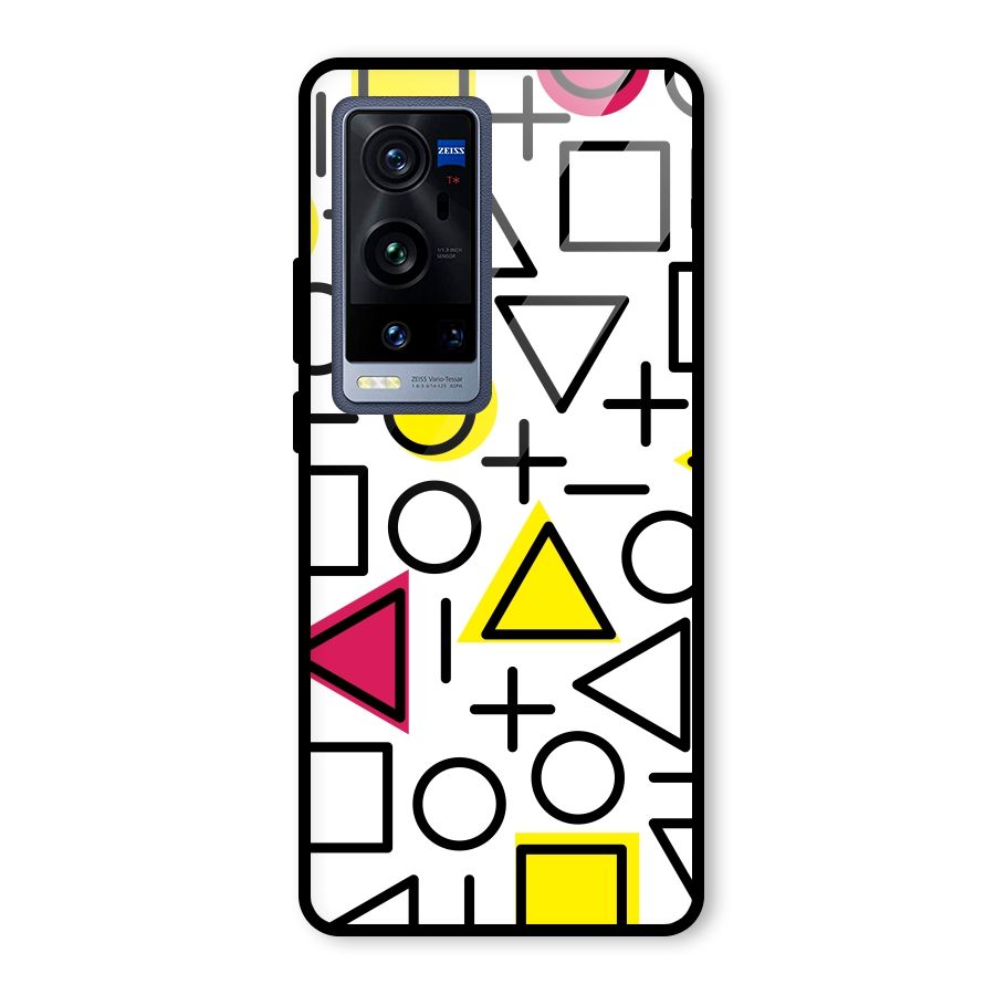 Geometry Pattern Glass Back Case for Vivo X60 Pro Plus