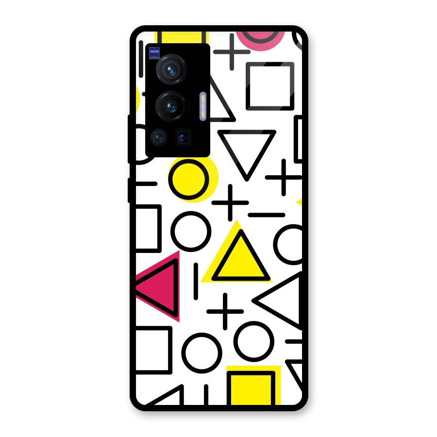 Geometry Pattern Glass Back Case for Vivo X70 Pro