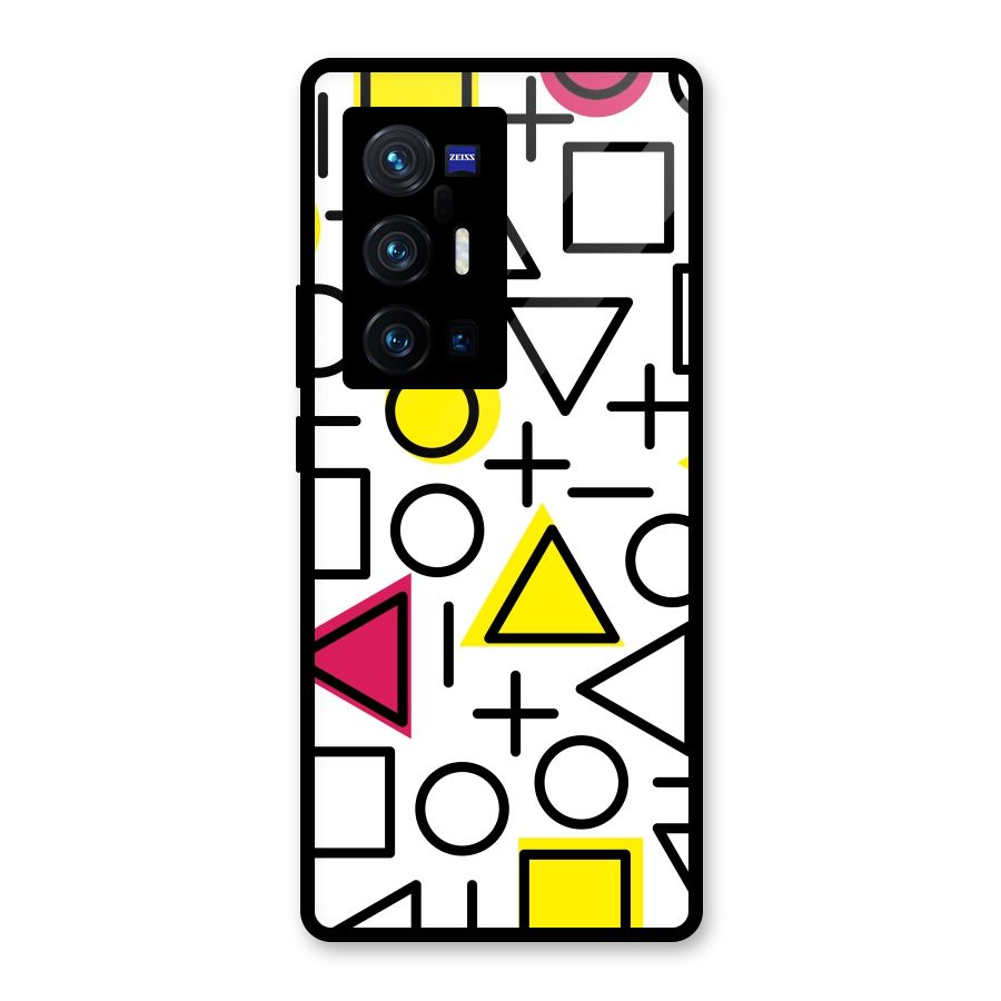 Geometry Pattern Glass Back Case for Vivo X70 Pro Plus