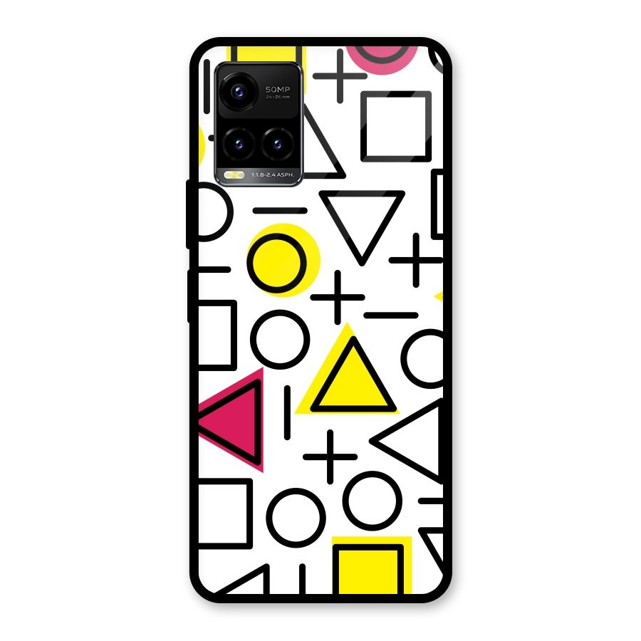 Geometry Pattern Glass Back Case for Vivo Y21T