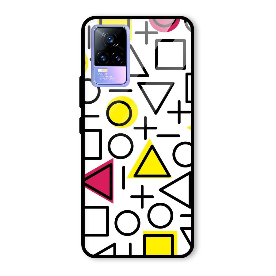 Geometry Pattern Glass Back Case for Vivo Y73
