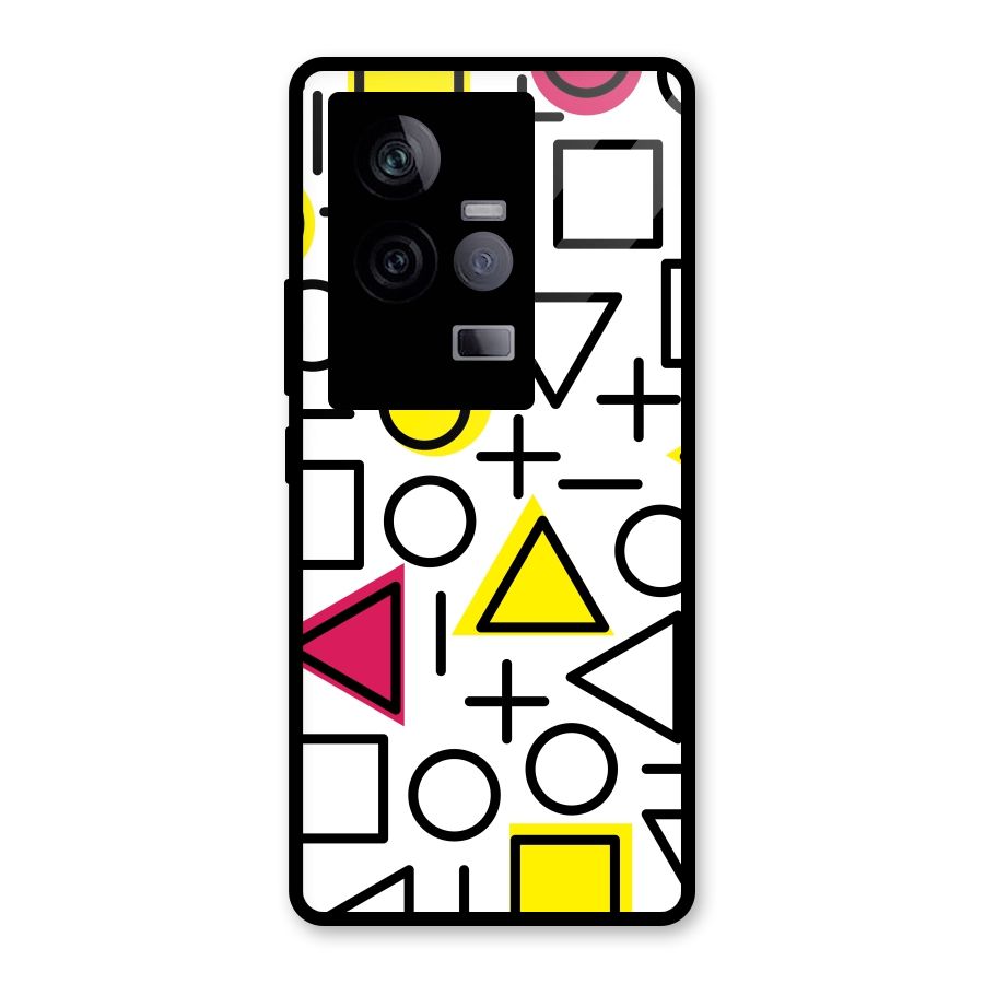 Geometry Pattern Glass Back Case for Vivo iQOO 11 5G