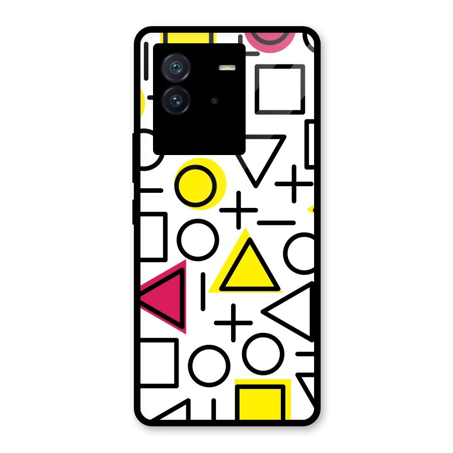 Geometry Pattern Glass Back Case for Vivo iQOO Neo 6 5G