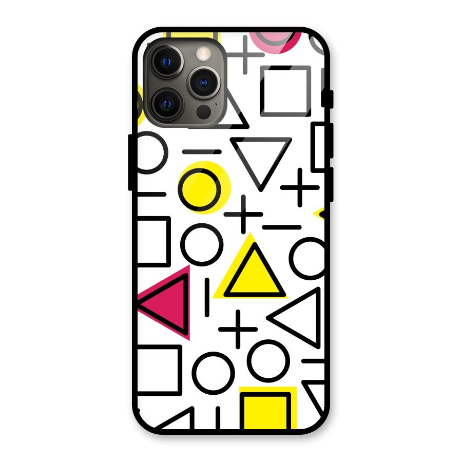 Geometry Pattern Glass Back Case for iPhone 12 Pro Max