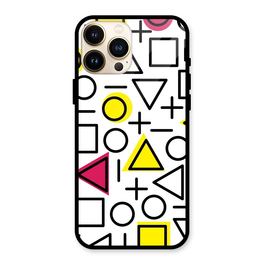 Geometry Pattern Glass Back Case for iPhone 13 Pro Max