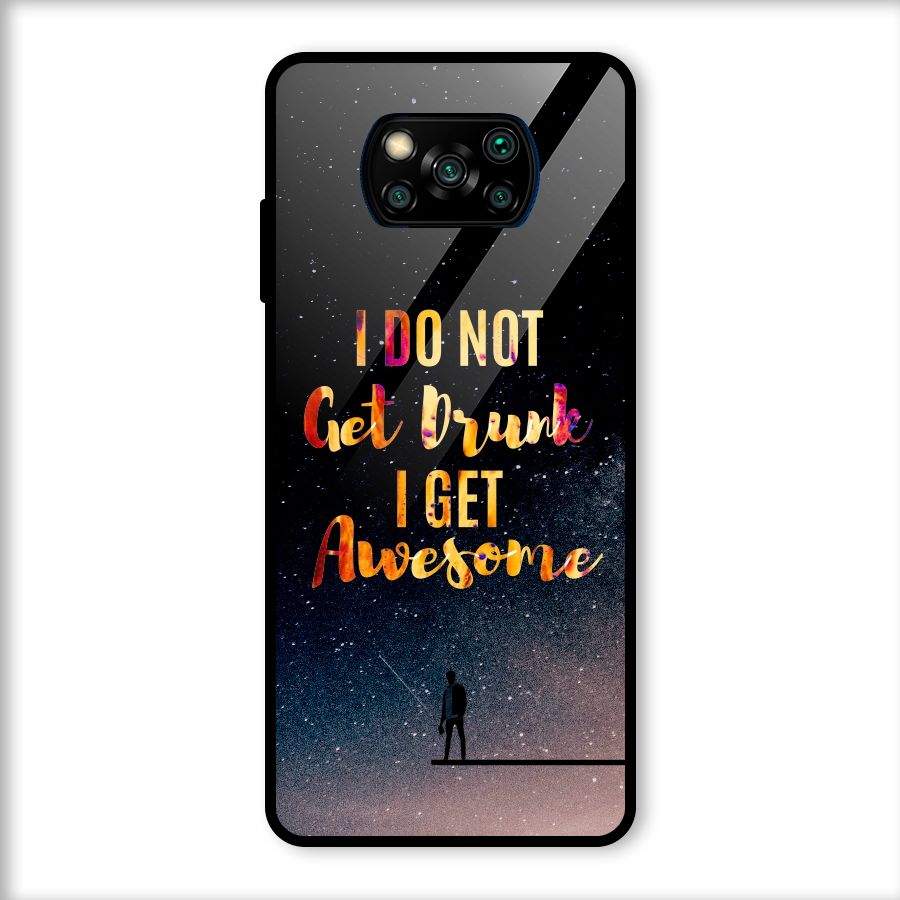 Get Awesome Glass Back Case for Poco X3