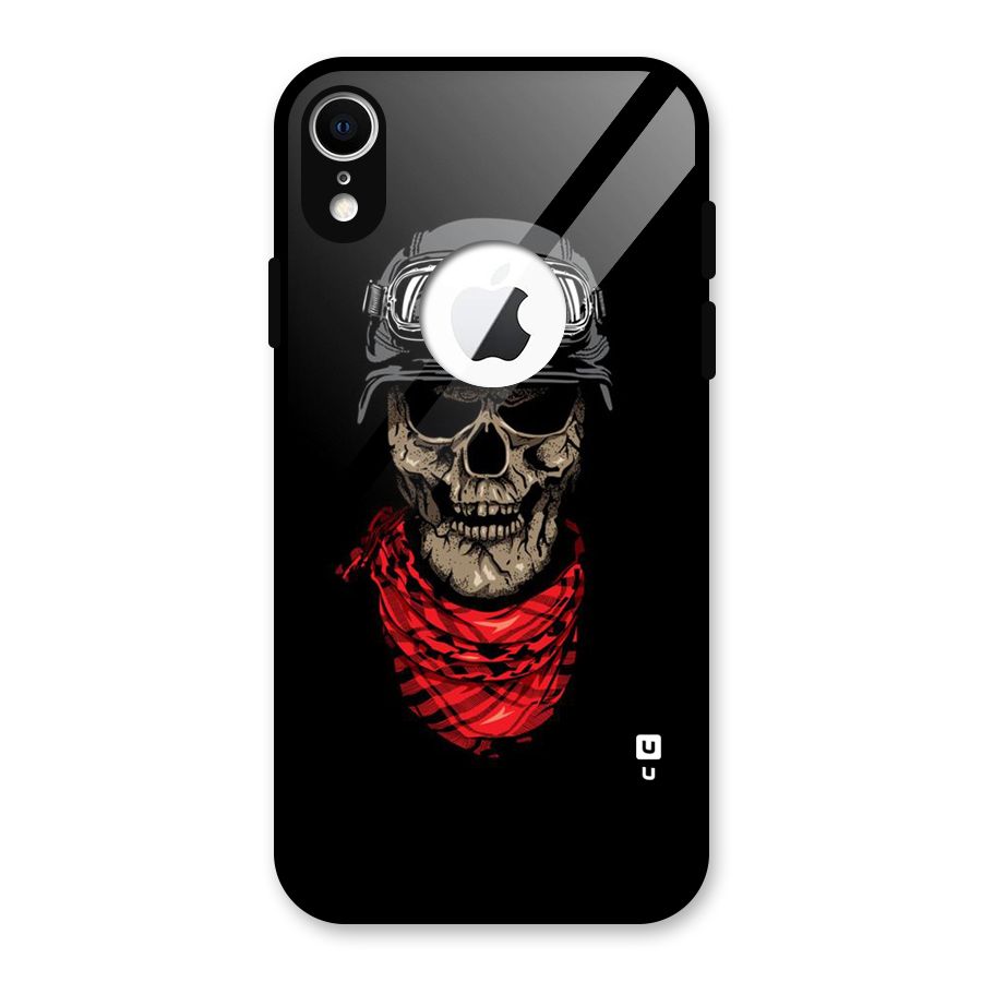 Ghost Swag Glass Back Case for iPhone XR Logo Cut