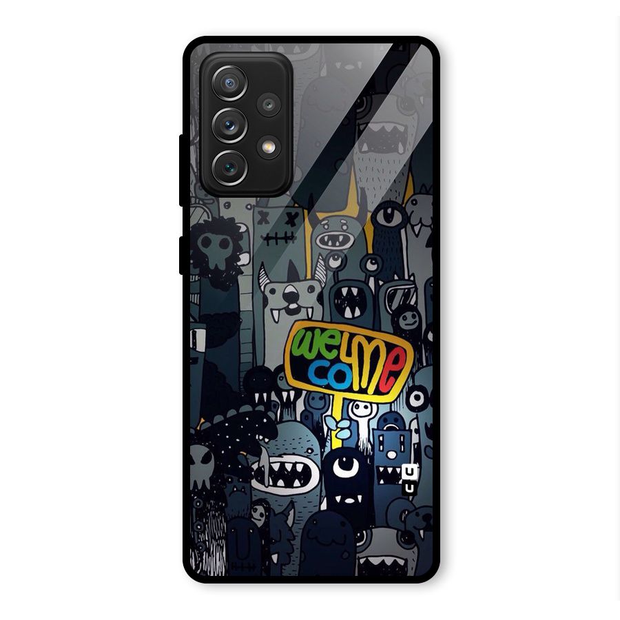 Ghost Welcome Glass Back Case for Galaxy A72
