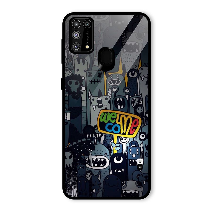 Ghost Welcome Glass Back Case for Galaxy F41