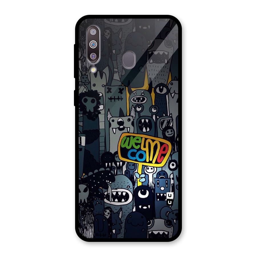 Ghost Welcome Glass Back Case for Galaxy M30