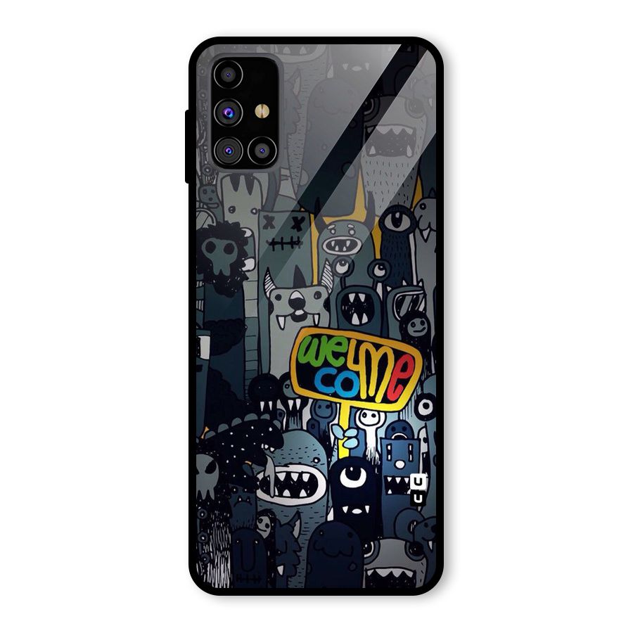 Ghost Welcome Glass Back Case for Galaxy M31s