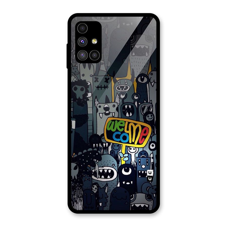 Ghost Welcome Glass Back Case for Galaxy M51