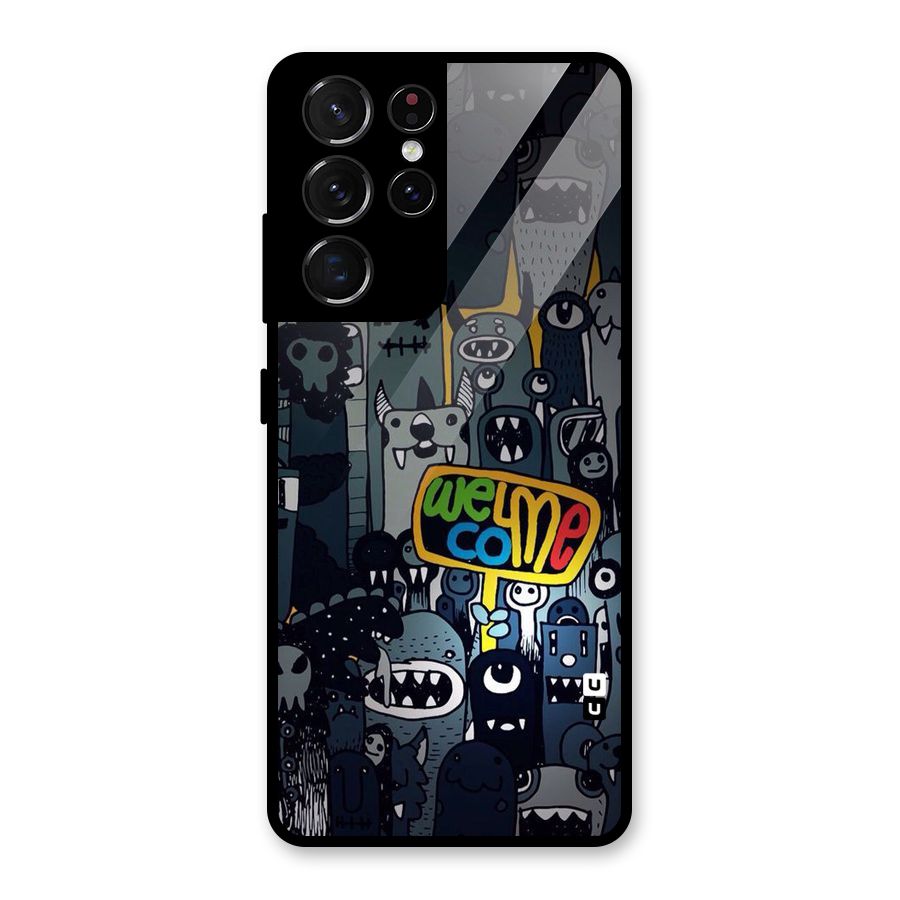 Ghost Welcome Glass Back Case for Galaxy S21 Ultra 5G